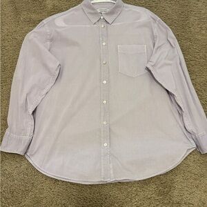 &Other Stories Oversized Lilac Cotton Shirt